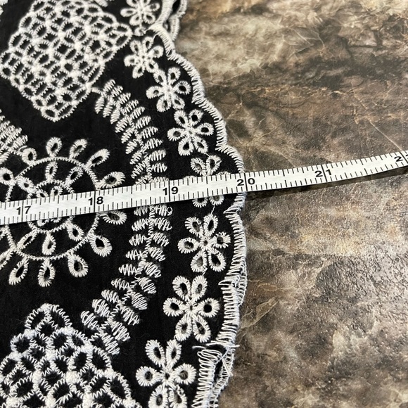 Speechless Juniors  Black A-Line Skirt with White Embroidery Size 9 - Picture 7 of 7